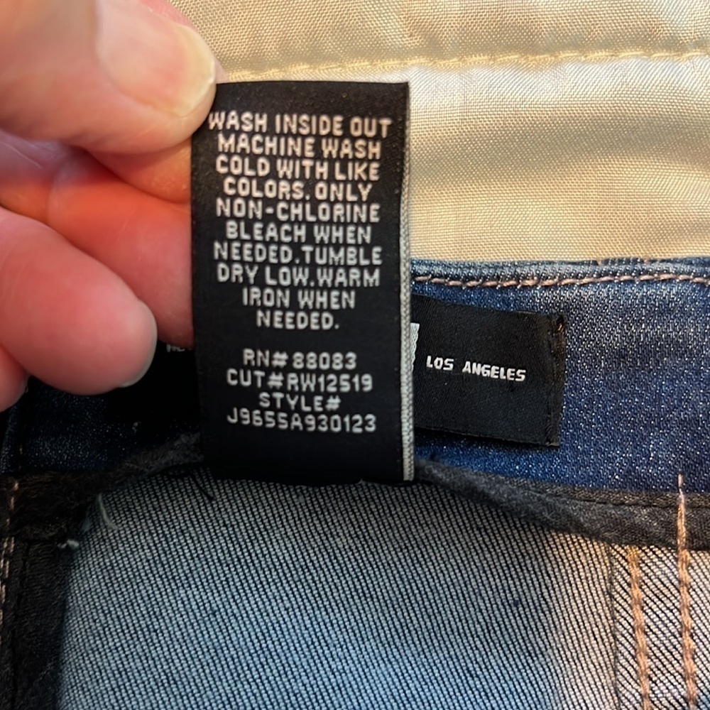 88. REWASH ultra stretch denim A-Line skirt there is a back zipper, size 9 - Picture 10 of 10